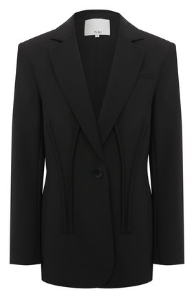 Женский жакет TIBI черного цвета по цене 65100 руб., арт. P220TW8169 | Фото 1 Женский жакет TIBI черного цвета, арт. P220TW8169 | Фото 1 (Рукава: Длинные; Материал подклада: Купро; Материал внешний: Синтетический материал, Шерсть; Женское Кросс-КТ: Жакет-одежда; Случай: Формальный; Стили: Классический; 1-2-бортные: Однобортные; Длина (для топов): Удлиненные)