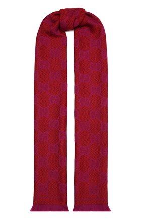 Женский шерстяной шарф GUCCI красного цвета по цене 33600 руб., арт. 627011/3G200 | Фото 1 Женский шерстяной шарф GUCCI красного цвета, арт. 627011/3G200 | Фото 1 (Материал: Шерсть)