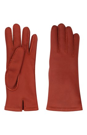 Женские кожаные перчатки LORO PIANA красного цвета по цене 54900 руб., арт. FAL3318 | Фото 2 Женские кожаные перчатки LORO PIANA красного цвета, арт. FAL3318 | Фото 2
