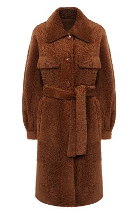 Женская шуба из овчины DROME коричневого цвета по цене 248500 руб., арт. DPD5767/D304 | Фото 1 Женская шуба из овчины DROME коричневого цвета, арт. DPD5767/D304 | Фото 1 (Рукава: Длинные; Материал внешний: Натуральный мех; Длина (верхняя одежда): Длинные; Женское Кросс-КТ: Мех; Стили: Кэжуэл)