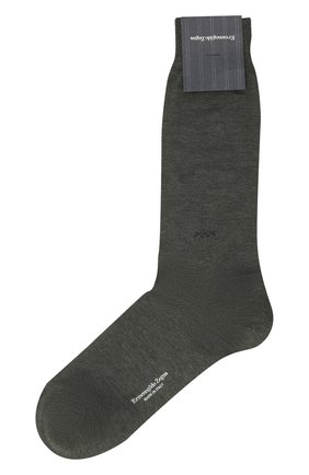 Мужские хлопковые носки ERMENEGILDO ZEGNA серого цвета по цене 2995 руб., арт. N5V403260 | Фото 1 Мужские хлопковые носки ERMENEGILDO ZEGNA серого цвета, арт. N5V403260 | Фото 1