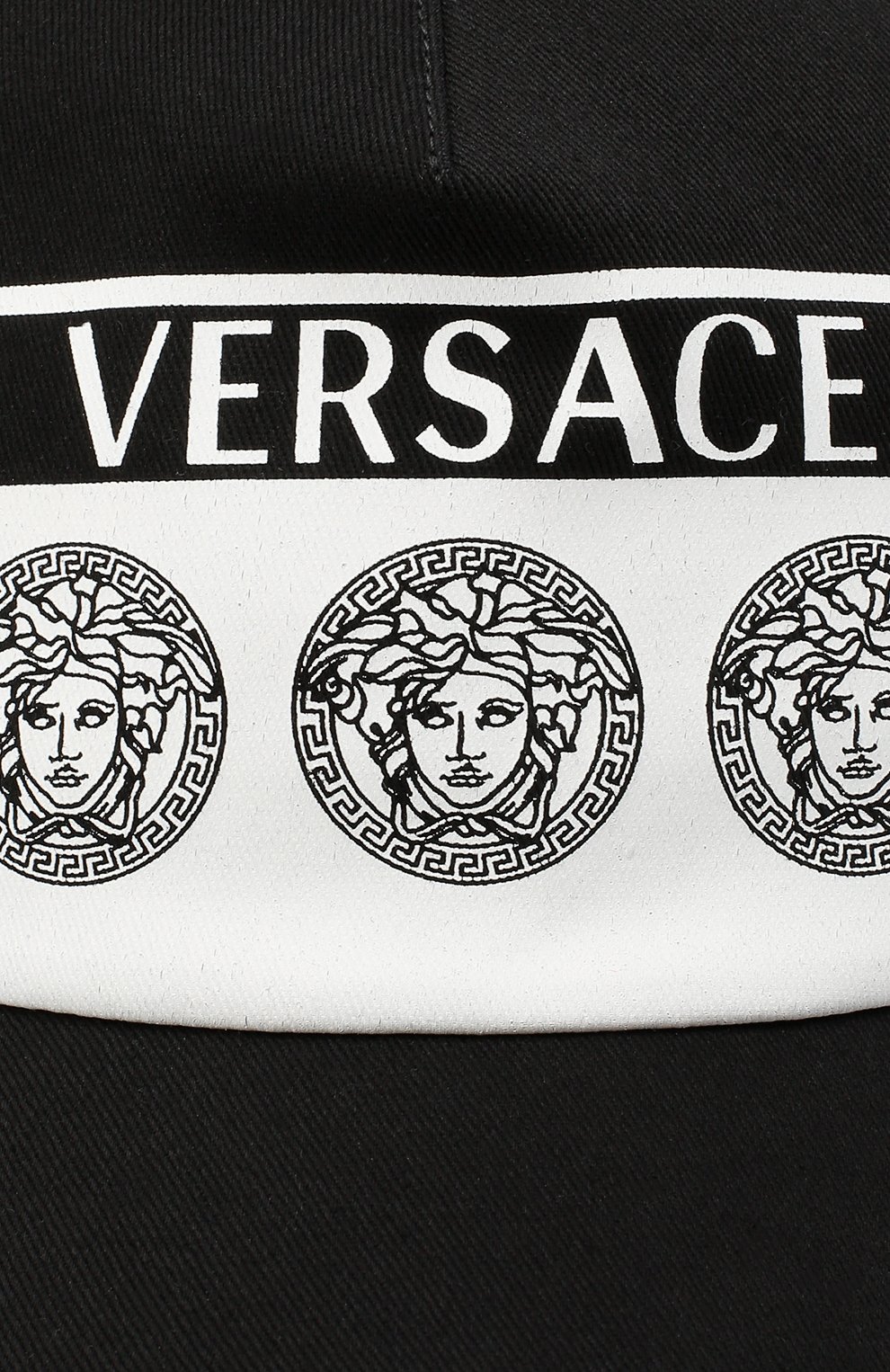 Мужской хлопковая бейсболка VERSACE черного цвета по цене 29550 руб., арт. ICAP004/A236199 | Фото 3 Мужской хлопковая бейсболка VERSACE черного цвета, арт. ICAP004/A236199 | Фото 3