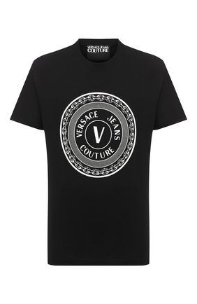 Мужская хлопковая футболка VERSACE JEANS COUTURE черного цвета по цене 9655 руб., арт. B3GZA7TJ-ZUP601 REG 48/30319 | Фото 1 Мужская хлопковая футболка VERSACE JEANS COUTURE черного цвета, арт. B3GZA7TJ-ZUP601 REG 48/30319 | Фото 1