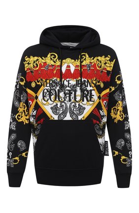 Мужской хлопковое худи VERSACE JEANS COUTURE черного цвета по цене 36050 руб., арт. B7GZA7KI-Z U P 304 BE LT PAIS LE Y/30328 | Фото 1 Мужской хлопковое худи VERSACE JEANS COUTURE черного цвета, арт. B7GZA7KI-Z U P 304 BE LT PAIS LE Y/30328 | Фото 1