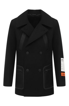 Мужской шерстяной бушлат HERON PRESTON черного цвета по цене 96350 руб., арт. HMEA047F20FAB0021000 | Фото 1 Мужской шерстяной бушлат HERON PRESTON черного цвета, арт. HMEA047F20FAB0021000 | Фото 1