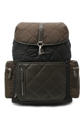 Мужской комбинированный рюкзак ERMENEGILDO ZEGNA темно-зеленого цвета по цене 116500 руб., арт. C1282X-LHTMS | Фото 1 Мужской комбинированный рюкзак ERMENEGILDO ZEGNA темно-зеленого цвета, арт. C1282X-LHTMS | Фото 1