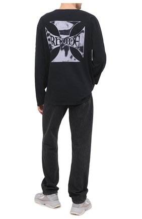 Мужская хлопковый лонгслив RHUDE черного цвета по цене 42350 руб., арт. RHU08PF20017 | Фото 2 Мужская хлопковый лонгслив RHUDE черного цвета, арт. RHU08PF20017 | Фото 2