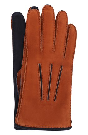 Мужские замшевые перчатки LORO PIANA оранжевого цвета, арт. FAL4614 | Фото 1 (Мужское Кросс-КТ: Кожа и замша; Материал: Замша, Натуральная кожа; Региональные ограничения белый список (Axapta Mercury): RU)