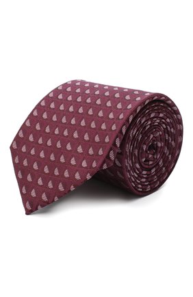 Мужской шелковый галстук CANALI фиолетового цвета, арт. 70/HJ02802 | Фото 1 (Материал: Текстиль, Шелк; Принт: С принтом)