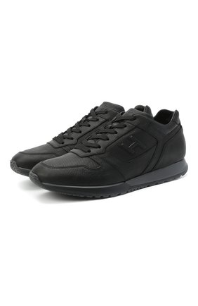 Мужские кожаные кроссовки HOGAN черного цвета по цене 38250 руб., арт. HXM3210K15203R | Фото 1 Мужские кожаные кроссовки HOGAN черного цвета, арт. HXM3210K15203R | Фото 1