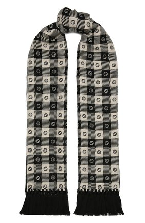 Мужской шарф из шерсти и хлопка GUCCI черного цвета по цене 28900 руб., арт. 633990/4GB21 | Фото 1 Мужской шарф из шерсти и хлопка GUCCI черного цвета, арт. 633990/4GB21 | Фото 1