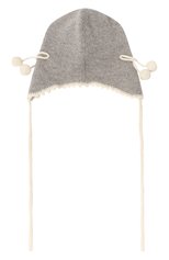 Детского кашемировая шапка OSCAR ET VALENTINE серого цвета, арт. BON04CHERRY | Фото 2 (Материал: Текстиль, Кашемир, Шерсть)