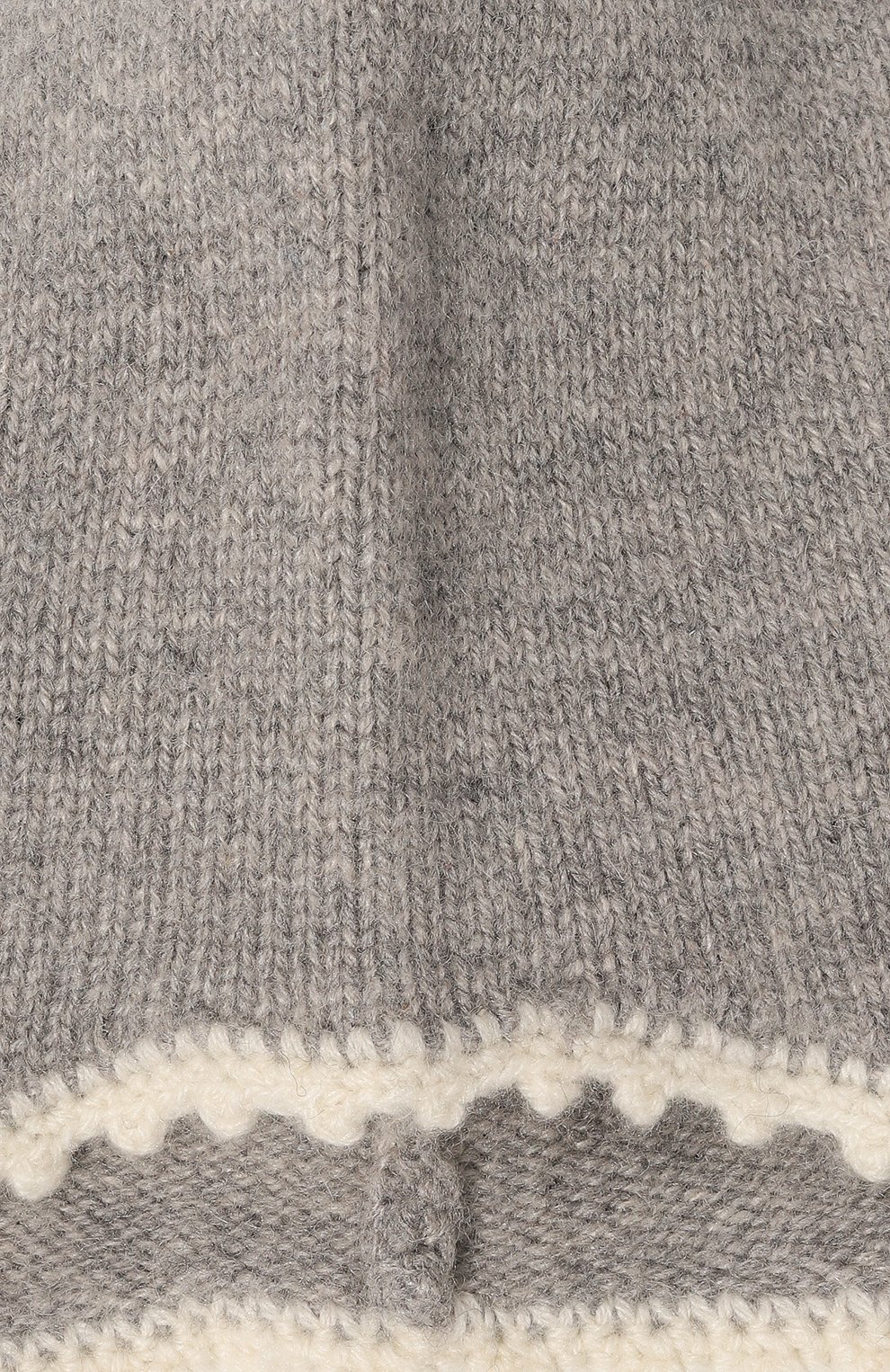 Детского кашемировая шапка OSCAR ET VALENTINE серого цвета, арт. BON04CHERRY | Фото 3 (Материал: Текстиль, Кашемир, Шерсть)