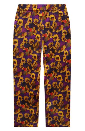 Детские шелковые брюки PAADE MODE разноцветного цвета, арт. 20418052/4M-8Y | Фото 2 (Материал внешний: Шелк; Девочки Кросс-КТ: Брюки-одежда; Ростовка одежда: 6 лет | 116 см, 8 лет | 128 см)
