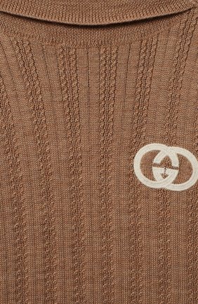 Детский шерстяная водолазка GUCCI бежевого цвета по цене 21500 руб., арт. 622705/XKBHD | Фото 3 Детский шерстяная водолазка GUCCI бежевого цвета, арт. 622705/XKBHD | Фото 3