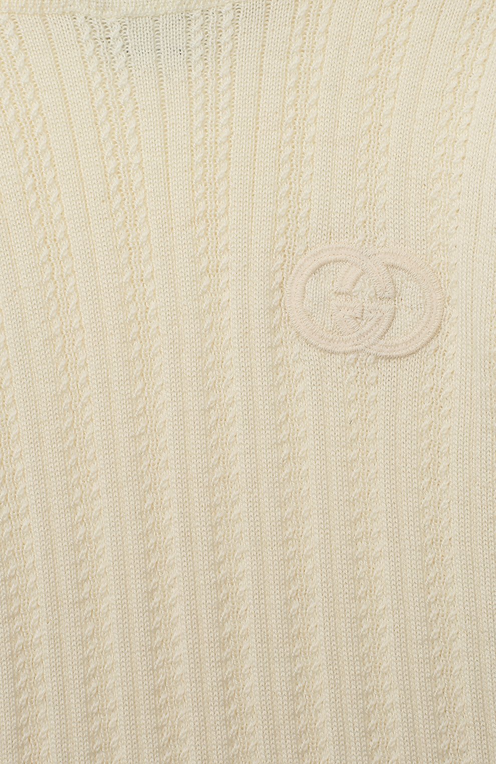 Детский шерстяная водолазка GUCCI белого цвета по цене 21500 руб., арт. 622705/XKBHD | Фото 3 Детский шерстяная водолазка GUCCI белого цвета, арт. 622705/XKBHD | Фото 3