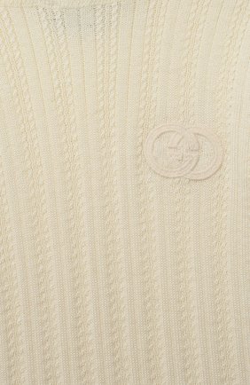 Детский шерстяная водолазка GUCCI белого цвета по цене 21500 руб., арт. 622705/XKBHD | Фото 3 Детский шерстяная водолазка GUCCI белого цвета, арт. 622705/XKBHD | Фото 3