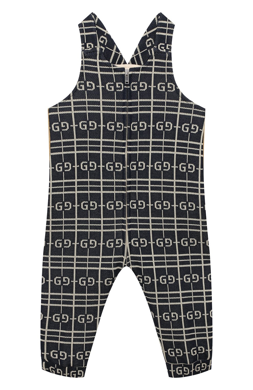 Детский хлопковый комбинезон GUCCI темно-синего цвета, арт. 626308/XJCPK | Фото 1