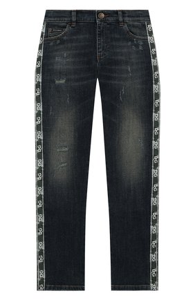 Детские джинсы DOLCE & GABBANA синего цвета по цене 28100 руб., арт. L42F33/LD943/8-14 | Фото 1 Детские джинсы DOLCE & GABBANA синего цвета, арт. L42F33/LD943/8-14 | Фото 1