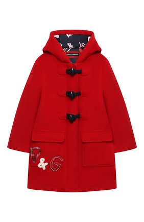 Детское шерстяное пальто DOLCE & GABBANA красного цвета по цене 65850 руб., арт. L53C11/G7WVA/2-6 | Фото 1 Детское шерстяное пальто DOLCE & GABBANA красного цвета, арт. L53C11/G7WVA/2-6 | Фото 1