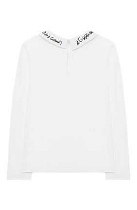 Детская хлопковый лонгслив DOLCE & GABBANA белого цвета по цене 12850 руб., арт. L5JTEA/G7WY0/2-6 | Фото 2 Детская хлопковый лонгслив DOLCE & GABBANA белого цвета, арт. L5JTEA/G7WY0/2-6 | Фото 2
