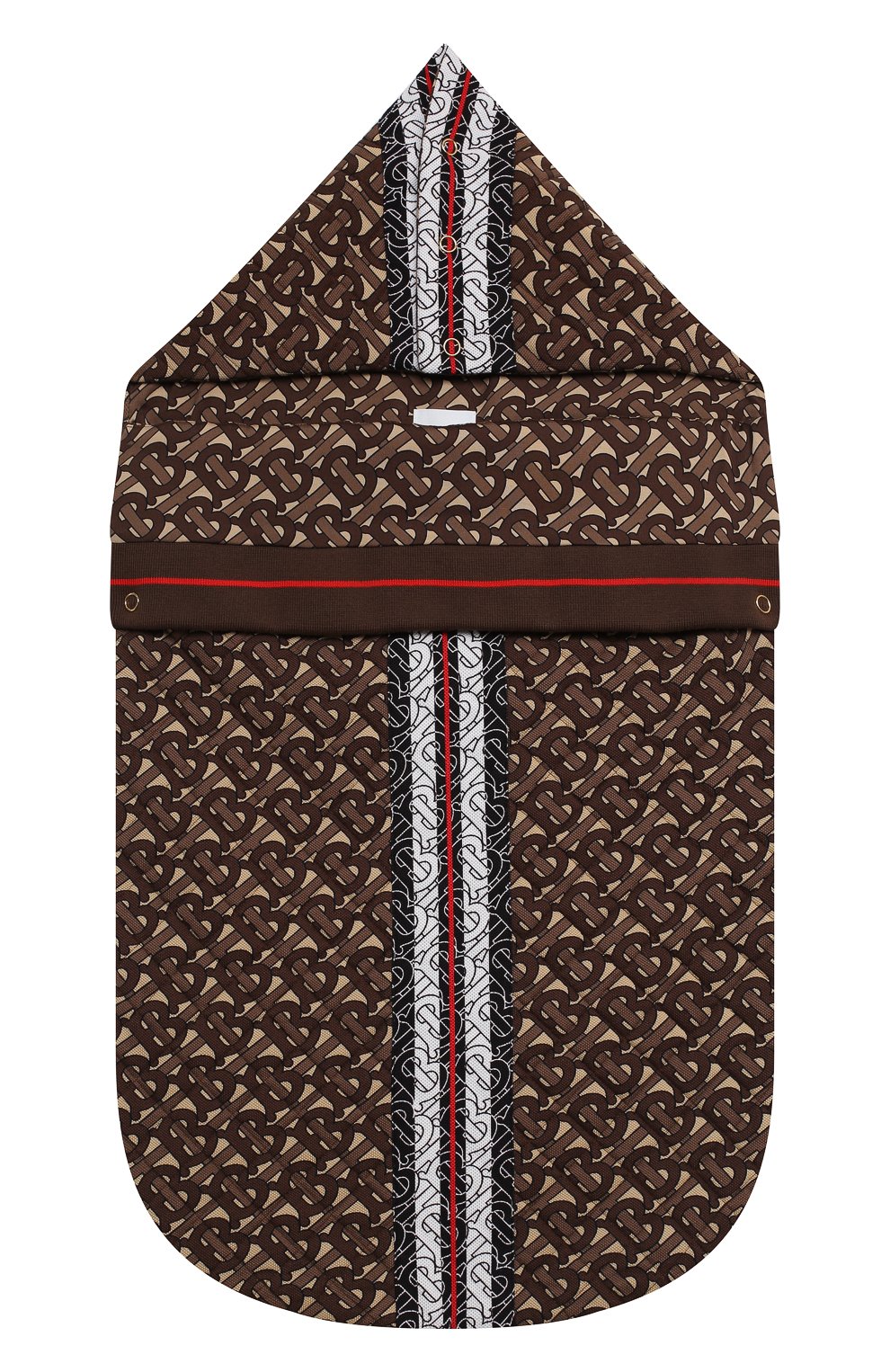 Детский хлопковый конверт BURBERRY коричневого цвета, арт. 8030358 | Фото 1 (Материал: Текстиль, Хлопок; Региональные ограничения белый список (Axapta Mercury): RU)