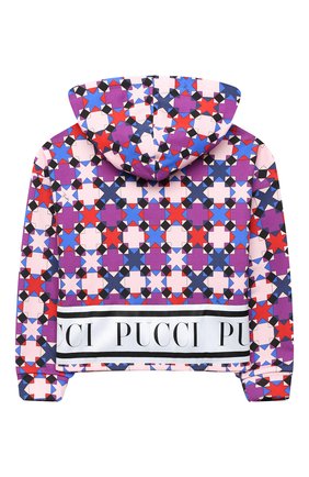 Детский хлопковая толстовка EMILIO PUCCI фиолетового цвета по цене 18400 руб., арт. 9N4060/ND770/5-8 | Фото 2 Детский хлопковая толстовка EMILIO PUCCI фиолетового цвета, арт. 9N4060/ND770/5-8 | Фото 2