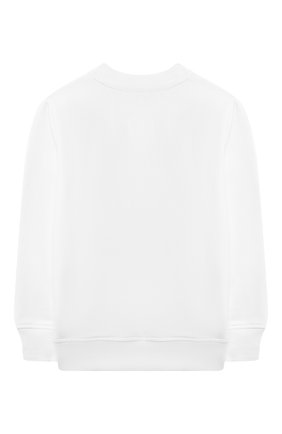 Детский хлопковый свитшот MOSCHINO KID белого цвета по цене 11000 руб., арт. HRF039/LDA16/4A-8A | Фото 2 Детский хлопковый свитшот MOSCHINO KID белого цвета, арт. HRF039/LDA16/4A-8A | Фото 2