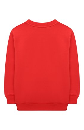 Детский хлопковый свитшот MOSCHINO KID красного цвета по цене 8995 руб., арт. HTF039/LDA22/4A-8A | Фото 2 Детский хлопковый свитшот MOSCHINO KID красного цвета, арт. HTF039/LDA22/4A-8A | Фото 2