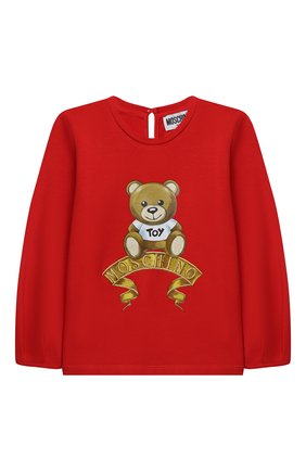 Детский хлопковый лонгслив MOSCHINO красного цвета по цене 8685 руб., арт. MD0002/LBA11 | Фото 1 Детский хлопковый лонгслив MOSCHINO красного цвета, арт. MD0002/LBA11 | Фото 1
