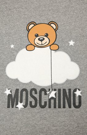 Детского хлопковое одеяло MOSCHINO серого цвета по цене 13250 руб., арт. MUB006/LCE00 | Фото 2 Детского хлопковое одеяло MOSCHINO серого цвета, арт. MUB006/LCE00 | Фото 2