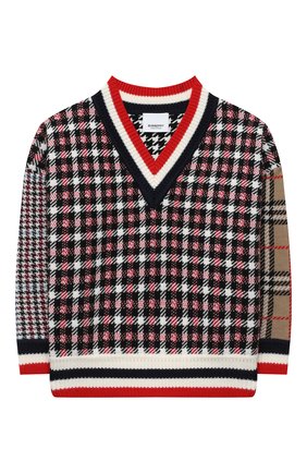 Детский шерстяной пуловер BURBERRY разноцветного цвета по цене 26850 руб., арт. 8032677 | Фото 1 Детский шерстяной пуловер BURBERRY разноцветного цвета, арт. 8032677 | Фото 1