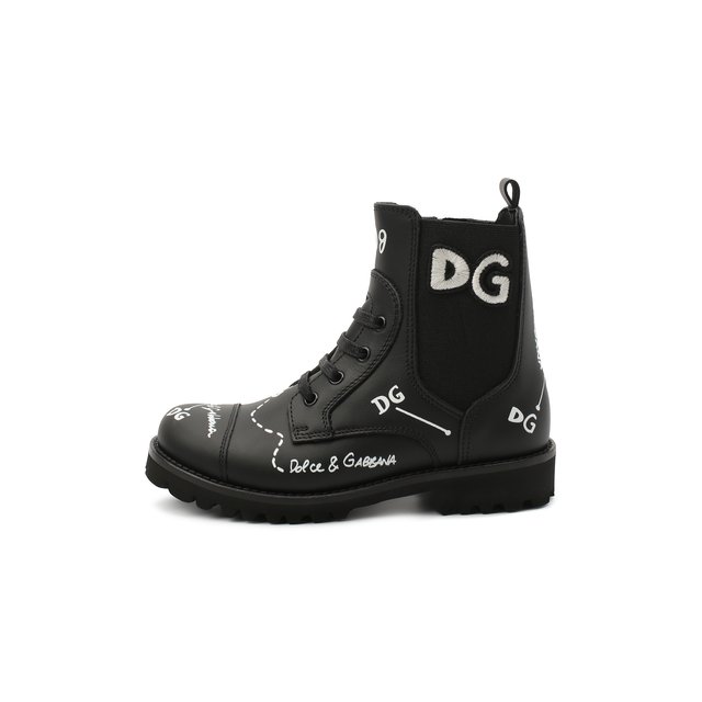 Кожаные ботинки Dolce & Gabbana D10983/AH813/29-36 Фото 2