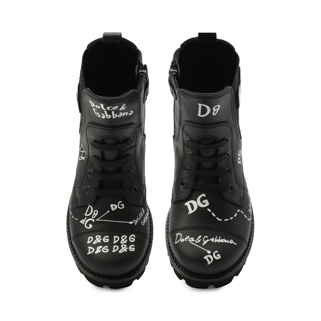 Кожаные ботинки Dolce & Gabbana D10983/AH813/29-36 Фото 4