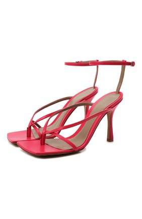 Женские кожаные босоножки BOTTEGA VENETA розового цвета по цене 57200 руб., арт. 608835/VBSF0 | Фото 1 Женские кожаные босоножки BOTTEGA VENETA розового цвета, арт. 608835/VBSF0 | Фото 1