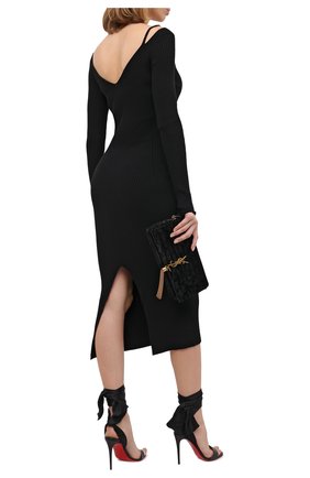 Женские кожаные босоножки du desert 100 CHRISTIAN LOUBOUTIN черного цвета по цене 68650 руб., арт. sandale du desert 100 nappa/crepe satin | Фото 2 Женские кожаные босоножки du desert 100 CHRISTIAN LOUBOUTIN черного цвета, арт. sandale du desert 100 nappa/crepe satin | Фото 2