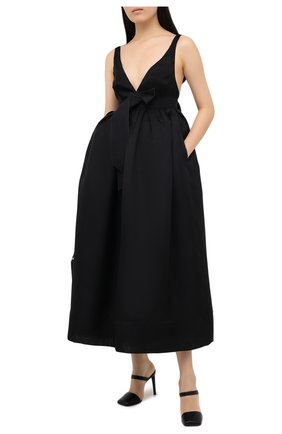 Женское шелковое платье BROCK COLLECTION черного цвета по цене 173000 руб., арт. BRPR5040A/BR030A | Фото 2 Женское шелковое платье BROCK COLLECTION черного цвета, арт. BRPR5040A/BR030A | Фото 2 (Длина Ж (юбки, платья, шорты): Миди; Материал внешний: Шелк; Материал подклада: Шелк; Женское Кросс-КТ: Платье-одежда; Случай: Коктейльный, Вечерний; Стили: Романтичный; Рукава: Без рукавов)
