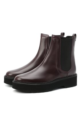 Женские комбинированные ботинки TOD’S бордового цвета по цене 52050 руб., арт. XXW80C0DR700G9 | Фото 1 Женские комбинированные ботинки TOD’S бордового цвета, арт. XXW80C0DR700G9 | Фото 1