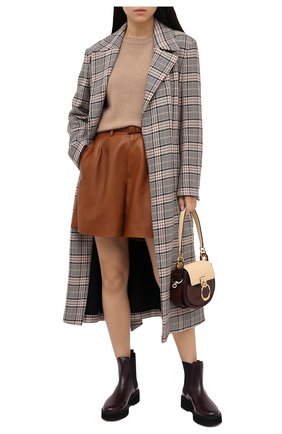 Женские комбинированные ботинки TOD’S бордового цвета по цене 52050 руб., арт. XXW80C0DR700G9 | Фото 2 Женские комбинированные ботинки TOD’S бордового цвета, арт. XXW80C0DR700G9 | Фото 2