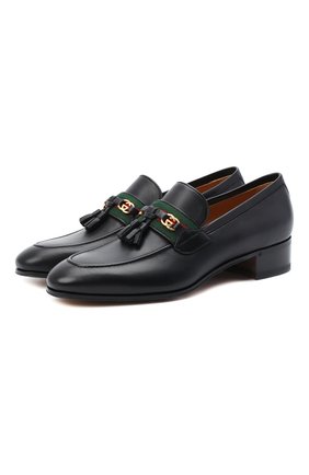 Женские кожаные лоферы paride GUCCI черного цвета по цене 66600 руб., арт. 624316/1W610 | Фото 1 Женские кожаные лоферы paride GUCCI черного цвета, арт. 624316/1W610 | Фото 1