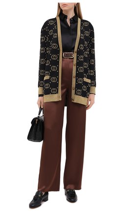 Женские кожаные лоферы paride GUCCI черного цвета по цене 66600 руб., арт. 624316/1W610 | Фото 2 Женские кожаные лоферы paride GUCCI черного цвета, арт. 624316/1W610 | Фото 2