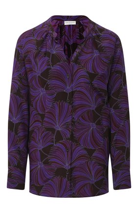 Женская шелковая рубашка DRIES VAN NOTEN фиолетового цвета по цене 69950 руб., арт. 202-10754-1200 | Фото 1 Женская шелковая рубашка DRIES VAN NOTEN фиолетового цвета, арт. 202-10754-1200 | Фото 1