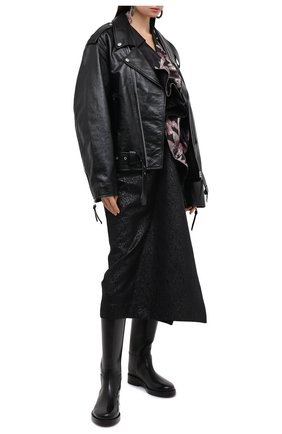 Женская кожаная куртка DRIES VAN NOTEN черного цвета по цене 224500 руб., арт. 202-11814-1380 | Фото 2 Женская кожаная куртка DRIES VAN NOTEN черного цвета, арт. 202-11814-1380 | Фото 2