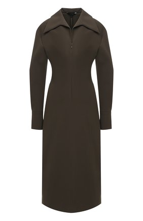 Женское платье LOW CLASSIC хаки цвета по цене 39350 руб., арт. L0W20FW_DR01KH | Фото 1 Женское платье LOW CLASSIC хаки цвета, арт. L0W20FW_DR01KH | Фото 1