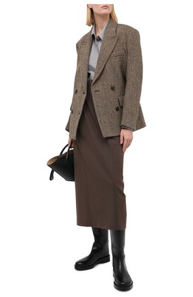 Женская юбка LOW CLASSIC коричневого цвета по цене 29950 руб., арт. L0W20FW_SK04BR | Фото 2 Женская юбка LOW CLASSIC коричневого цвета, арт. L0W20FW_SK04BR | Фото 2