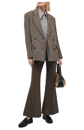 Женские брюки LOW CLASSIC хаки цвета по цене 27150 руб., арт. L0W20FW_TR03KH | Фото 2 Женские брюки LOW CLASSIC хаки цвета, арт. L0W20FW_TR03KH | Фото 2