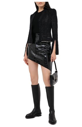 Женская кожаная юбка ALEXANDER WANG черного цвета по цене 109500 руб., арт. 1WC2205161 | Фото 2 Женская кожаная юбка ALEXANDER WANG черного цвета, арт. 1WC2205161 | Фото 2