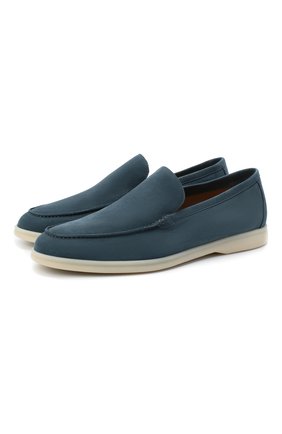 Мужские кожаные лоферы summer walk LORO PIANA синего цвета по цене 63900 руб., арт. FAL2897 | Фото 1 Мужские кожаные лоферы summer walk LORO PIANA синего цвета, арт. FAL2897 | Фото 1