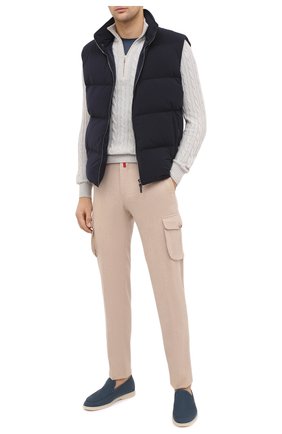 Мужские кожаные лоферы summer walk LORO PIANA синего цвета по цене 63900 руб., арт. FAL2897 | Фото 2 Мужские кожаные лоферы summer walk LORO PIANA синего цвета, арт. FAL2897 | Фото 2