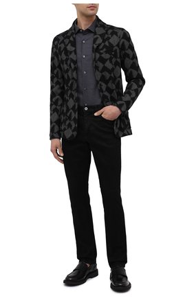Мужская хлопковая рубашка ERMENEGILDO ZEGNA темно-серого цвета по цене 27600 руб., арт. UVX10/SAF2 | Фото 2 Мужская хлопковая рубашка ERMENEGILDO ZEGNA темно-серого цвета, арт. UVX10/SAF2 | Фото 2